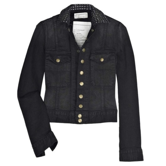 Current Elliott Snap Jacket Studs Midnight Small - Picture 5 of 7